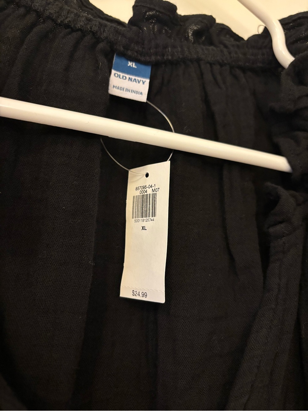 Old Navy Black Ruffle Sleeve V-Neck Blouse - Picture 2 of 2